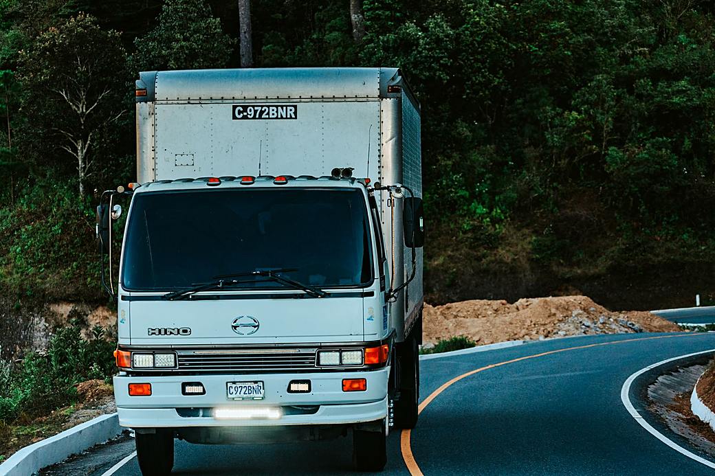 Delivery truck loaded with cargo