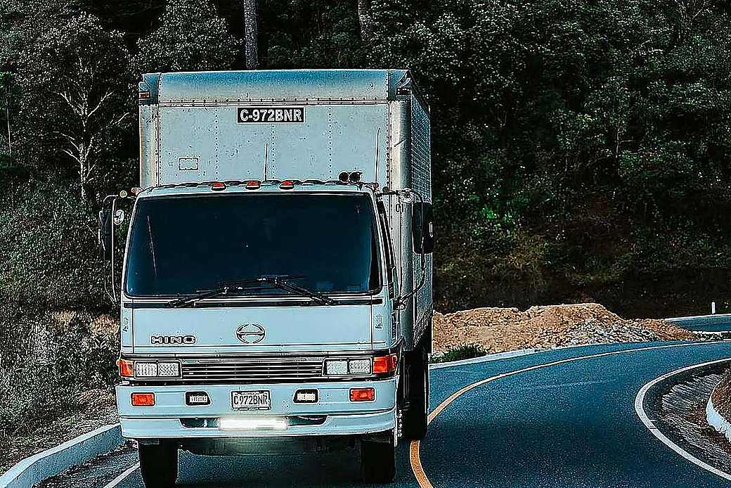 Delivery truck loaded with cargo